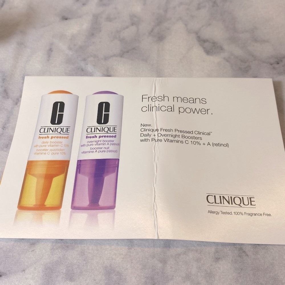 CLINIQUE Fresh Pressed Clinical Booster Gift Set-Daily&Overnight Booster-6pc-NEW - Picture 3 of 16
